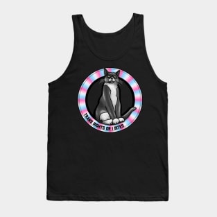 Trans Rights Or I Bites Cat Tank Top